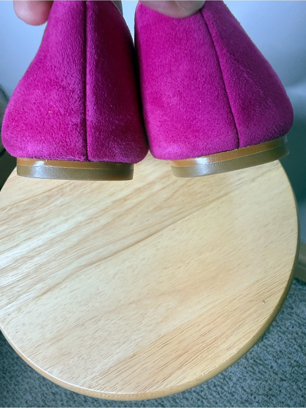 Nine West Fuchsia Suede Crest Loafers - Picture 5 of 5